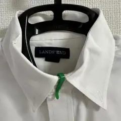 LAND'S END 38-80サイズ　ホワイト スーピマコットンYシャツ