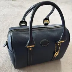 marie claile マリクレール　ハンドバッグ　 ネイビー　レザー