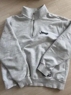 Jeep グレー ハーフジップ