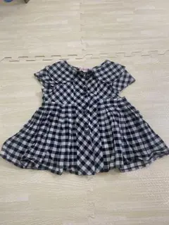 メゾピアノ　mezzo piano チェック柄シャツ 100