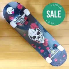 【特価】完成品 スケートボード 31インチ ABEC7ベアリング スカル