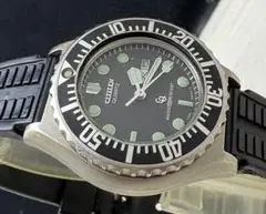 606/シチズン クオーツ ダイバー ミドルサイズ 稼働 ビンテージ