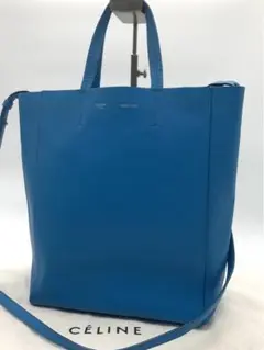 ⭐️ 美品 セリーヌ バーティカル カバ スモール トートバッグ 2way ブルー