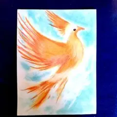 空飛ぶ鳳凰　色鉛筆画　2Lサイズ