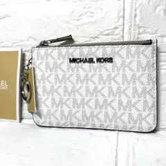 【高級ホワイト】マイケルコース コインケース 小銭入れ 定期入れ 財布