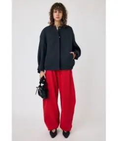 moussy CURVE LINE スウェットパンツ 赤 マウジー