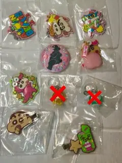 クレヨンしんちゃん ラバーマスコット&ガチャガチャ 8点セット