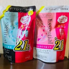 エッセンシャル さらさら速乾 シャンプー& ふんわりコンディショナー 720ml