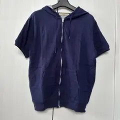 【即納】 GLOBAL WORK グローバルワーク 半袖パーカー ネイビー M
