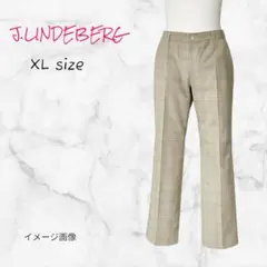 J.LINDEBERG チノパン チェック柄 XL ベージュ 送料無料 古着