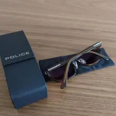 【美品】ポリス POLICE サングラス カラーレンズ UV ブラウン
