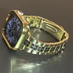 Apple Watch クロス メタルバンド ゴールド　リンクブレスレット