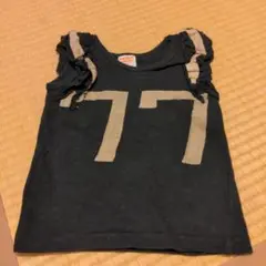 断捨離中！DENIM DUNGAREE フリル付きタンクトップ 100cm