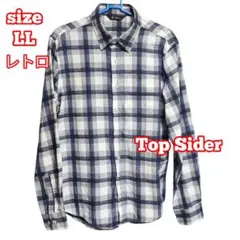 【廃盤】 水甚社製 Top-Sider チェック柄シャツ LLサイズ