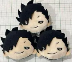 ハイキュー!! にとたん ぬいぐるみバッジ フェイス 黒尾鉄朗　3点セット