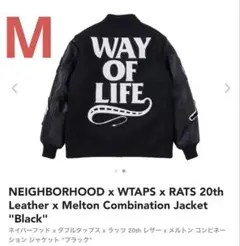 ジャケット・アウター M 20th LEATHER MELTON COMBINATION JACKET 20th LEATHER X MELTON COMBINATION JACKET
