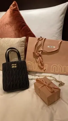 miumiu マテラッセナッパレザー ハンドバッグ
