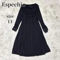 タグ付き【Espechic】東京ソワール ブラックワンピース 大きいサイズ