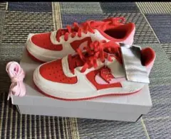 Nike エアフォース1 スニーカー ホワイト/レッド　ナイキ　靴　未使用