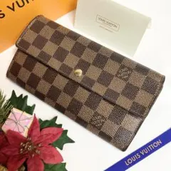 良品✨ルイヴィトン ポルトモネクレディ ダミエ エベヌ 長財布 N61726