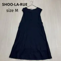 SHOO-LA-RUE フレンチスリーブ シャツ ワンピース ネイビー M