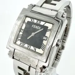 【新品電池】FENDI フェンディ メンズ腕時計 6000G スクエア デイト
