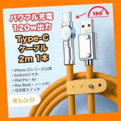 Type-C ケーブル 充電器 2m iPhone Switch Android