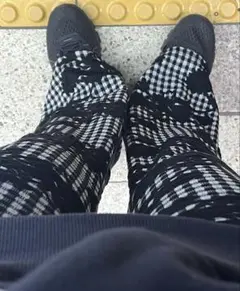 n.k atelier FLORAL GINGHAM PANTS
