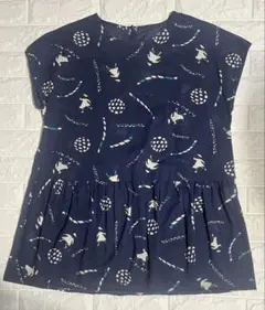 [美品]chambre de charmeネイビー ノースリーブチュニック