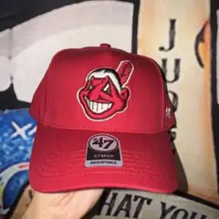 希少　47MVP インディアンス　キャップ Amazon.com : '47 Cleveland Indians MVP Adjustable Hat - Navy
