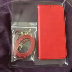 新品　レッド　iPhone pro 14 ケース 手帳型 カバー