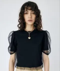MOUSSY TULLE LAYERED TOP