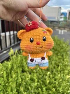 可愛いクマのキーホルダー. あみぐるみ。