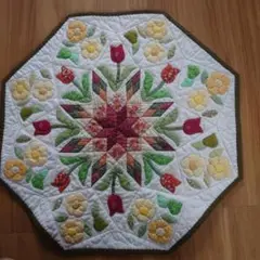 パッチワーク 八角形 花柄