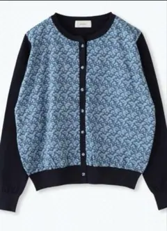 ⭐︎sosotto リバティ⭐︎新品・カーディガン・綿・プリント ドッキング