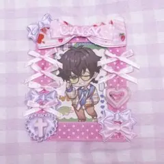 B8 デコケース ホイップケース トレカケース ハンドメイド ピンク 紫