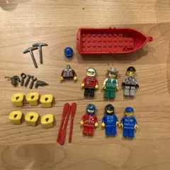 レゴ LEGO 街シリーズ フィグ6体、アイテム、ボート まとめ売り