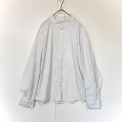 ON LOVE OFF（L）ブラウス　長袖　スタンドカラー　ボリュームスリーブ
