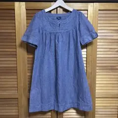 Harris ハリス♡薄地のデニム素材ワンピース 38 グレー