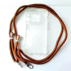 iPhone 14 Pro ケース カバー ショルダー ストラップ付 クリア