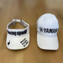 YAMAHA キャップ&ルコック　バイザー　白紺　セット