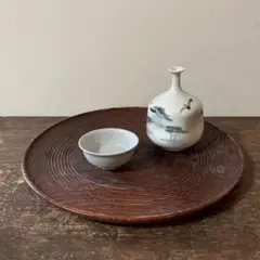 千筋 独楽文 ④ 茶懐石　古民芸　木地盆　古道具　栗盆　李朝　アンティーク 千筋 独楽文 茶懐石 古民芸 木地盆 古道具 栗盆 李朝