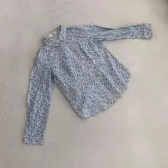Mixing blue 花柄シャツ コットン 長袖 ブルー サイズ40