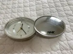 NHK シルバーオーバル型置き時計　非売品