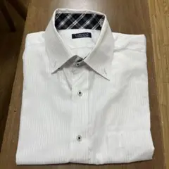 LUISANT ストライプ織 ホワイト ドレスシャツ L41