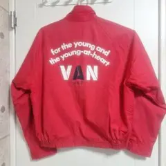 VAN ヴァンヂャケット スイングトップ チェック裏地 バックプリント 赤 L VAN ヴァンヂャケット スイングトップ チェック裏地 バック