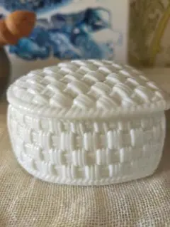 【美品】廃盤品　希少　ティファニー小物入れ(ハート型) かご編み