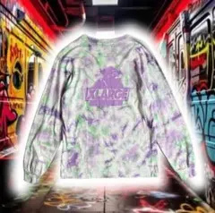 平成00s XLARGEタイダイy2kロゴプリントロンT長袖スケーターストリート