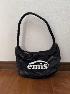 emis バッグ GLOSSY SHIRRING HOBO BAG