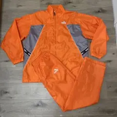 PUMA ウィンドブレーカー オレンジ上下セットMサイズ